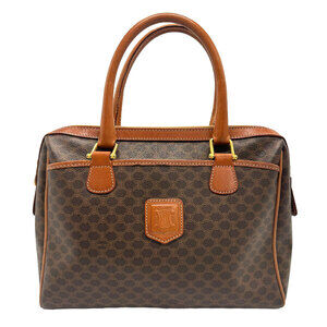 Celine handbag brown Macadam coated canvas